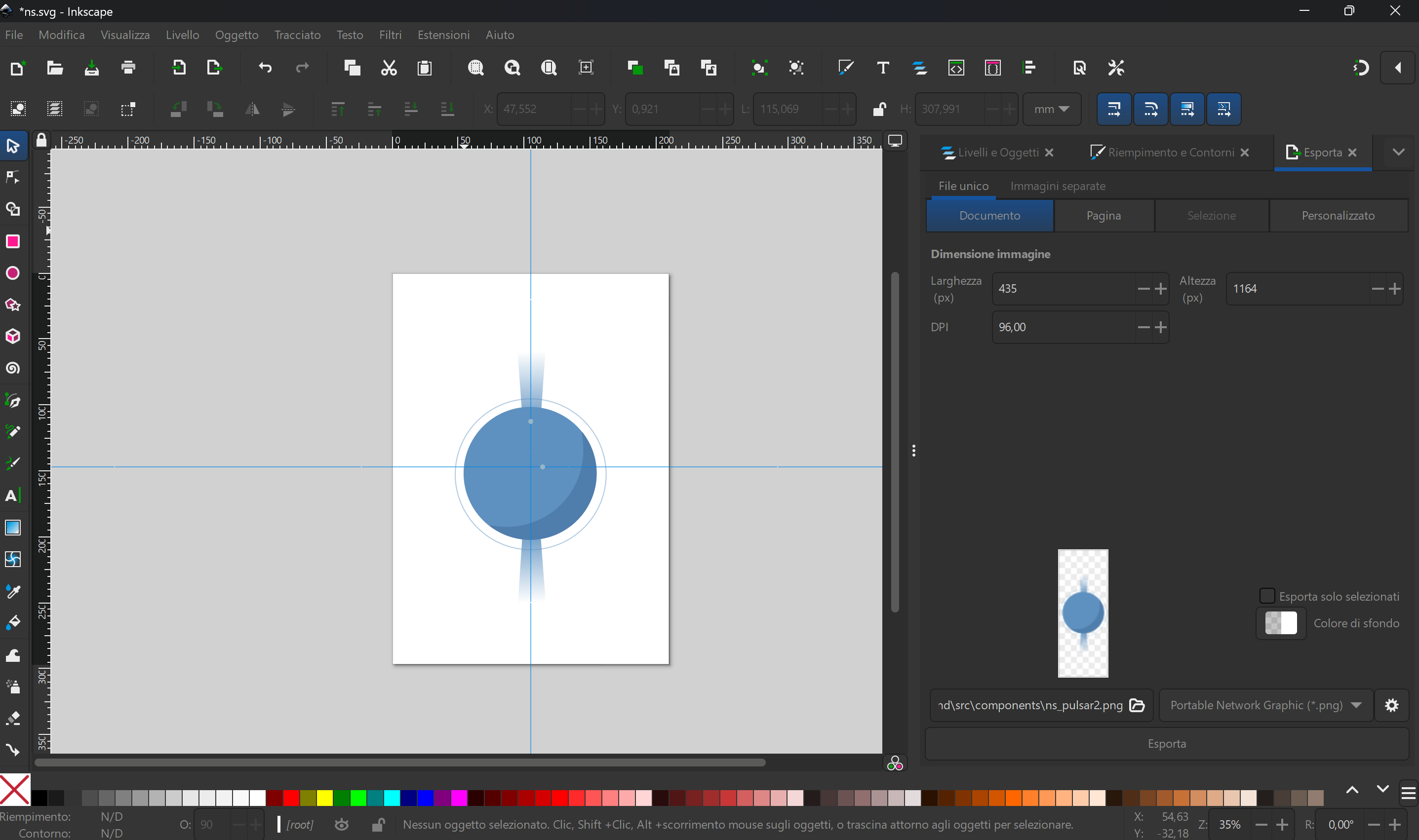 Screenshot of Inkscape